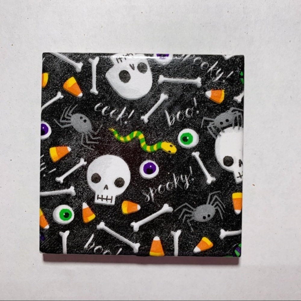 Cup Coasters, Gothic, Goth, Ceramic Tile Coasters, Handmade